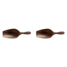 2X Solid Wood Coffee Bean Spoon Shovel Black Walnut Whole Wood Digging Coffee Bean Spoon Tea Shovel Wooden Shovel