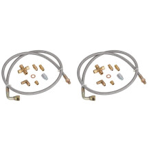2X Universelle Turbo-Ölzuleitung Ölrücklaufleitung Ölablassleitungssatz 1/8 NPT 4AN T3 T4 T3/T4 T04E T70 T66 T67 GT35 GT45