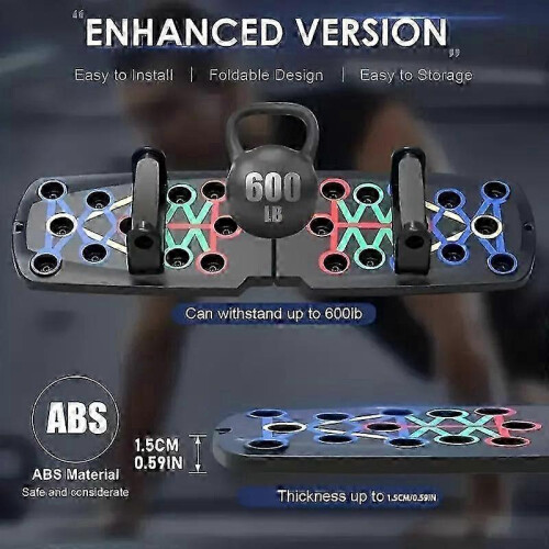 (color06)Rocuma Push Up Board, Rocuma Foldable Pushup Board for Home Gym 1