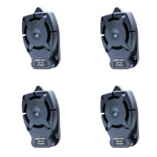 4X Klaxon D'Alarme Sirène Buzzer 12V Six Tons 110 Points Petite Taille et Facile à Installer Haut Décibel Corps Plat Petit Klaxon de Sirène