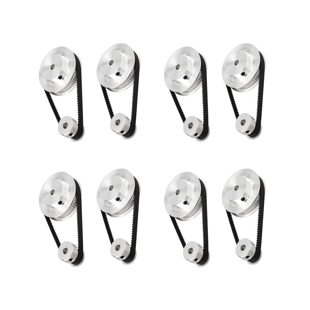 8Set 2Gt Synchronous Wheel 20 60 Teeth Bore Aluminum Timing Pulley Gt2 Timing Belt Pulley System 6033689675119