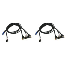 2Stück 60 cm Vorderseite für Gehäuseblende USB 3.0 + USB 3.0 High Definition Audio-Buchsenanschluss E/A-Platine Internes Kabel Hub