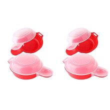 4 Sets Microwave Egg Cooker,1 Minute Fast Egg Hamburg Omelet Maker Kitchen Cooking Tool