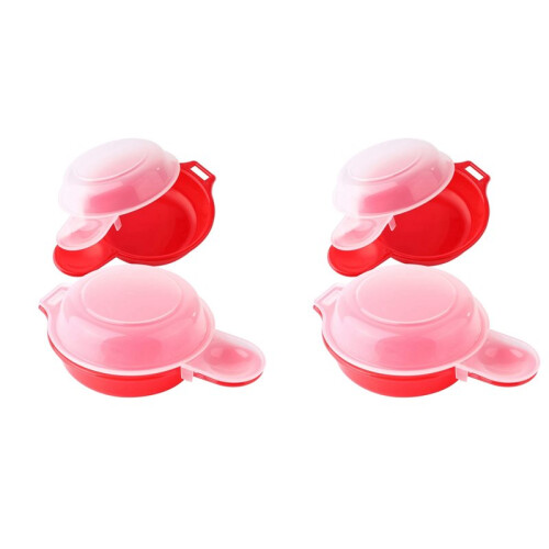 4 Sets Microwave Egg Cooker,1 Minute Fast Egg Hamburg Omelet Maker Kitchen Cooking Tool