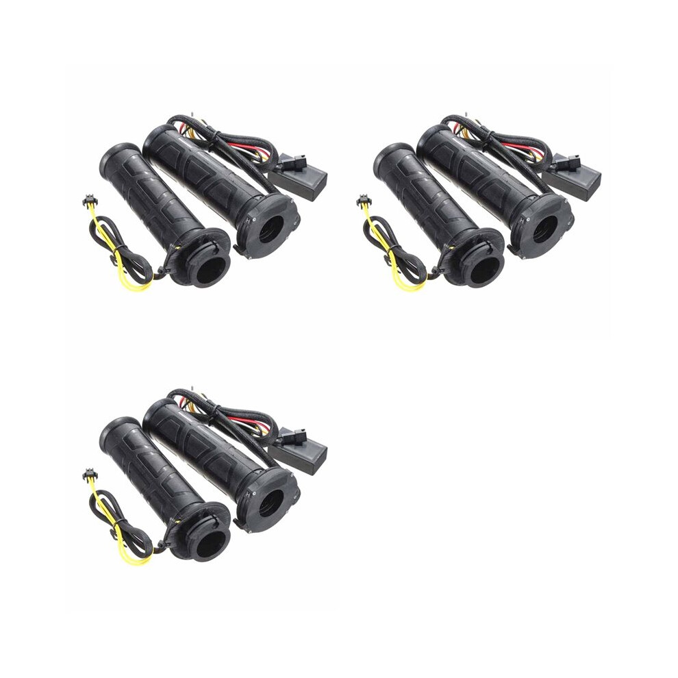 3X Universal Motorcycle 7/8Inch 22Mm Electric Heated Grips Scooter Moped Bar Hand Warmer Adjustable Hot Grip 12V 6033344399664