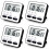4X Kitchen Timer Count Down Count ,Multifunctional Alarm Clock,Desk Clock,Black 1