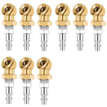 1/4Inch Portable Air Chuck Closed Brass Inflator for Inflator Gauge Compressor Accessories, 9 Pack