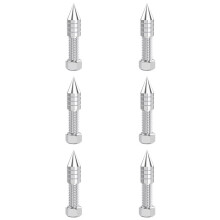 6 Pcs Stainless Steel Speaker Spikes Hifi Audio AMP Subwoofer Isolation Stand Foot Cone Adjustable Height M6
