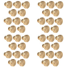 40 Pack 1.2 Inch Brushed Gold Cabinet Knobs Knurled Kitchen Cabinet Knobs Gold Drawer Knobs Round Dresser Knobs