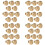 40 Pack 1.2 Inch Brushed Gold Cabinet Knobs Knurled Kitchen Cabinet Knobs Gold Drawer Knobs Round Dresser Knobs 1