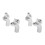 4X Chrome 3.5Inch Tall Pullback Handlebar Risers for  Softail Dyna Sportster Touring Pullback Aluminum Straight 1