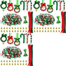 4710 PCS Christmas Beaded Ornament Kit Party Wreath Candy Cane for Christmas Hanging