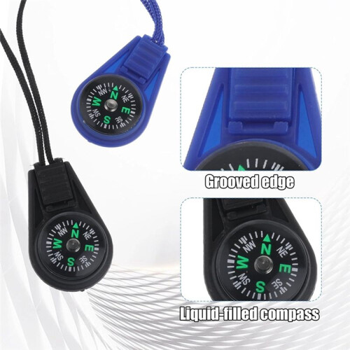 12 PCS MultiColor Outdoor Pocket Compass, Small Compass with Paracord, Portable Button Compass Kit, Compass Survival 2