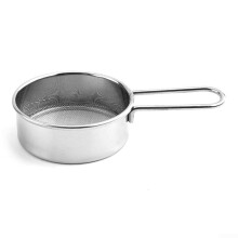 Stainless Steel Flour Sifter with Fine Mesh for Baking Powdered Sugar Cocoa Matcha Silver 304