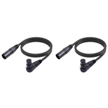 2Pcs XLR Microphone Extension Cable Adapter , 90 Degree XLR Female to Straight XLR Male 3-Pin Mic Cable 1.8M