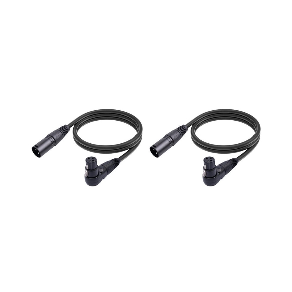 2Pcs Xlr Microphone Extension Cable Adapter 90 Degree Xlr Female To Straight Xlr Male 3-Pin Mic Cable 1.8M 6031563821119