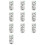 10X for  Wireless  Projector Remote Control Replacement (RM-PJ8) 1