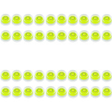 40Pcs Bubble Spirit Level 10X6mm Circular Bullseye Bubble Levels for Leveling Tripod Telescope 10X6mm, Non-Adhesive