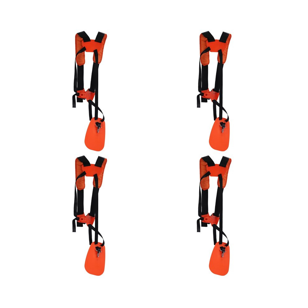 Semoic 4X Double Shoulder Strap Grass Trimmer Brush Cutter Harness Belt Garden Power Pruner Yellow