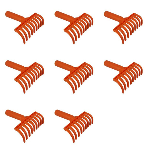 8X Olive Rake Heads 9-Tooth Rake Multipurpose Plastic Shovel Rake Olive Picking Rake Inner Diameter 2.5cm