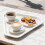 Triangular Tray, Durable Serving Platter, Thickened Frosted Plastic, for Appetizers Desserts, Catering Home Use 2