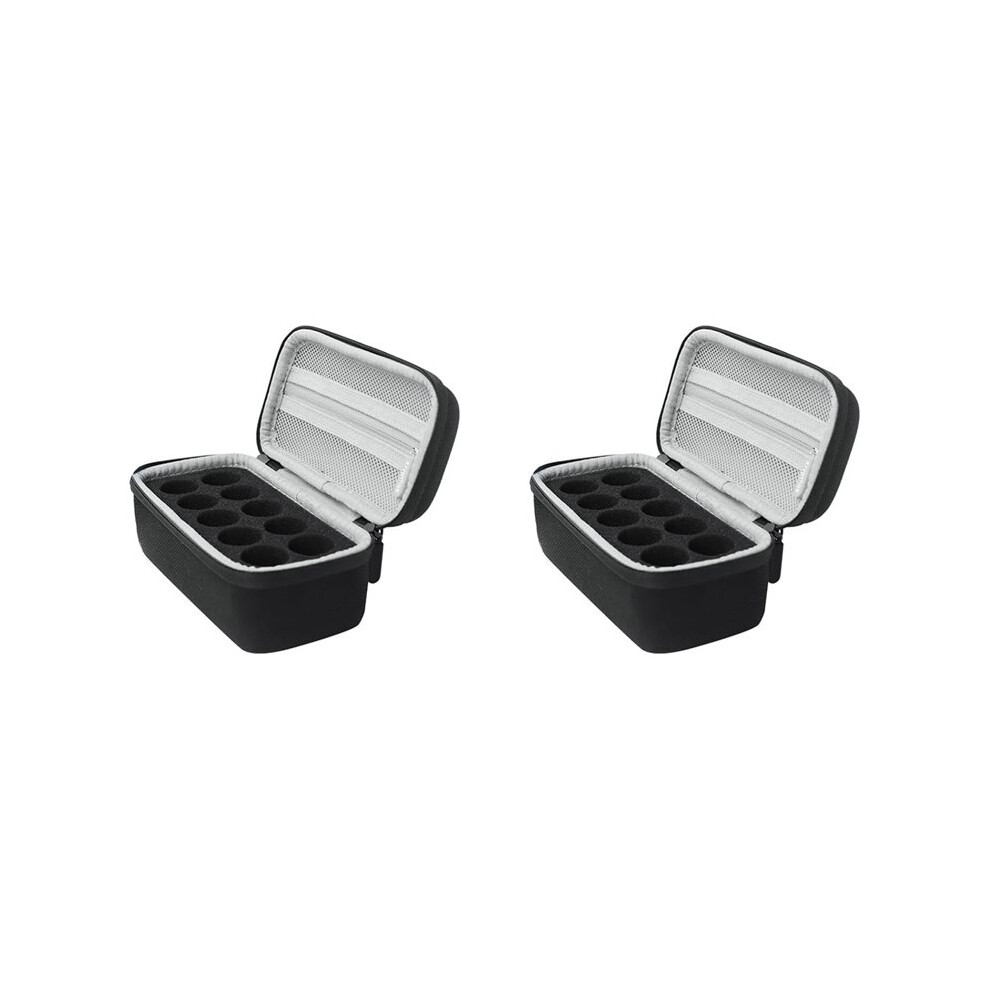 2X 10 Slots Insulin Vial Protector Case, Insulin Vial Organizer Bag for Diabetics Standard 1ml 3ml 5ml and 10ml Vials