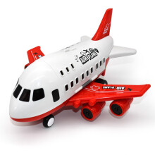 (Fire Red, A) Modellino di aereo passeggeri di grandi dimensioni con vano portaoggetti, macchinina a inerzia per bambini