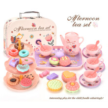 (Light Pink) Tragbares Spielküchen-Set für Kinder mit Dessert-Kuchen-Geschenkbox