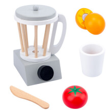 (Light Blue Juicer) Teeparty-Set aus Holz für Kinder – Spielzeug-Dessertset für Rollenspiele im Kindergarten und frühes Lernen
