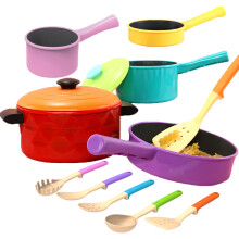 (Complete cookware set + spoons) Elektromagnetischer Herd – Spielküchenset für Kinder – Realistischer Koch- und Schneidespaß