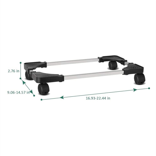Adjustable CPU Stand with 360 Rotatable Lockable Wheels, Rolling PC Tower Holder for Desktop Computer 1