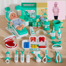 (Green) Arzt- und Zahnarzt-Spielset für Kinder, Rollenspiel-Set für Mädchen mit Spritzen und medizinischer Untersuchung