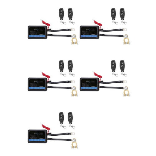5X Remote Battery Disconnect  12V 260A Kill  Automatic Power Off Prevent Battery Drain with Remote Car,C