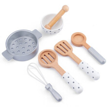 (Small Kitchenware) Teeparty-Set aus Holz für Kinder – Spielzeug-Dessertset für Rollenspiele im Kindergarten und frühes Lernen