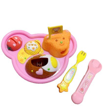 (Teddy Bear Bento) Bento-Box-Set „Kleiner Bär“ – Lunchplatte mit Blumenmuster, Spielzeug für den Kindergarten