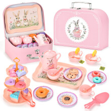 (Cup Rabbit) Tragbares Spielküchen-Set für Kinder mit Dessert-Kuchen-Geschenkbox