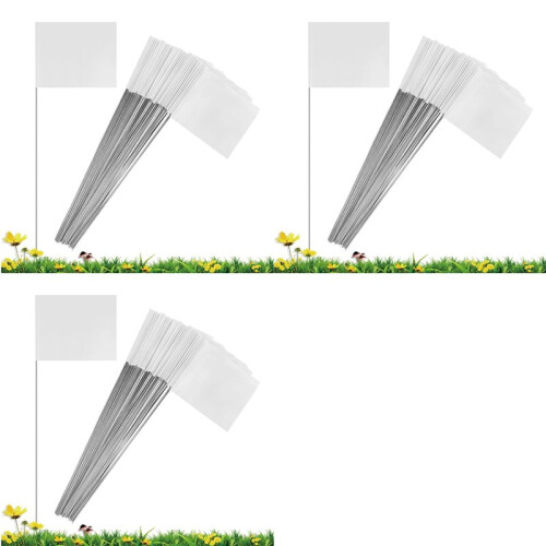 150Pack Marking Flags, White Yard Flags 15x4x5Inch,  Flags, Lawn Flags Markers, Irrigation Flags, Landscape Flags