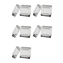 50Pcs Acrylic Box Trays for 0.39Inch 10mm Elements Cubes Clear Case Periodic Table Bracket for Elements Collections