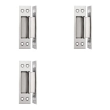 3pcs 4-Inch Concealed Door with Concealed Stainless Steel Wooden Door Concealed Door and Hinge Hidden Hinge Silver
