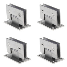 4 Set 8-12mm Glass Door Hinge Bathroom Shower Door Frameless Bracket Wall Mounted Door Bathroom Clamp