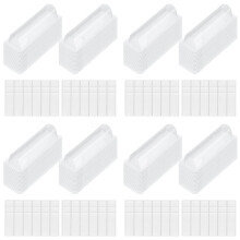 240Pcs Lip Balm Pouches Clear Plastic Clear Lipstick Money Holder Plastic Domes with Double Side Tape for DIY Crafts