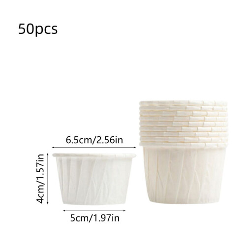 50 τεμάχια καφέ κύπελλα μιας χρήσης για cupcakes, θήκες για μίνι muffins, ανθεκτικά στη 2
