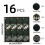 16 Pack Brown Flocked Christmas Ornaments 2.36 in 3