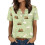 Women's Easter Top, Cute Easter Bunny Shirt, Casual-Green S 1
