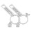 Home Sign Keychain Silver 2 pcs 5.00x1.20x0.10 cm 5