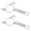 Home Sign Keychain Silver 2 pcs 5.00x1.20x0.10 cm 6