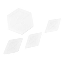 Silikon DIY-Formen Set 4 Stück Rhombisch Sechseck Gießwerkzeuge