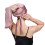 Adjustable Long Silk Sleep Cap Pink 1