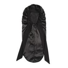 Schlafmütze aus Satin mit Schleife Black