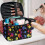 Mushroom Pattern Portable Makeup Organizer with Brush 5
